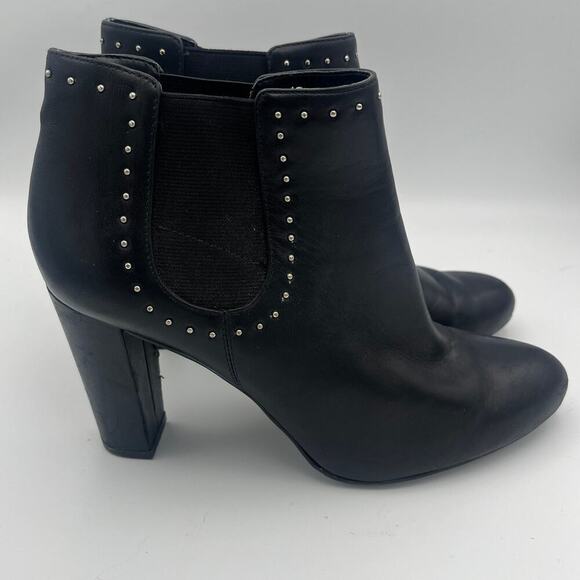 Lauren Ralph Lauren Women's Vivianne Black Leather Booties Size 8B - Picture 1 of 13